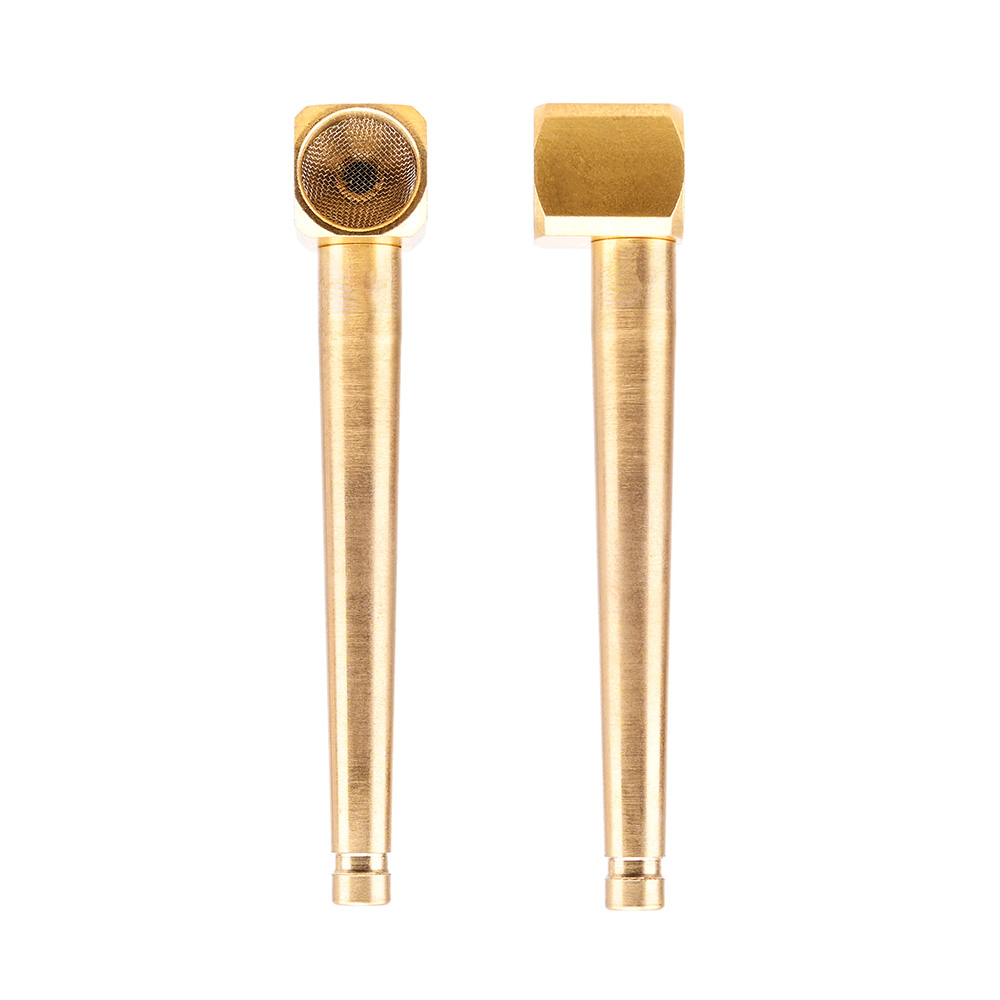 Roller Pipe, 2 parts + steel screen, 9cm lang, kleur goud