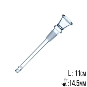 Glass Chillum Defuser "kl. Trichter",14.5 Schl.11cm