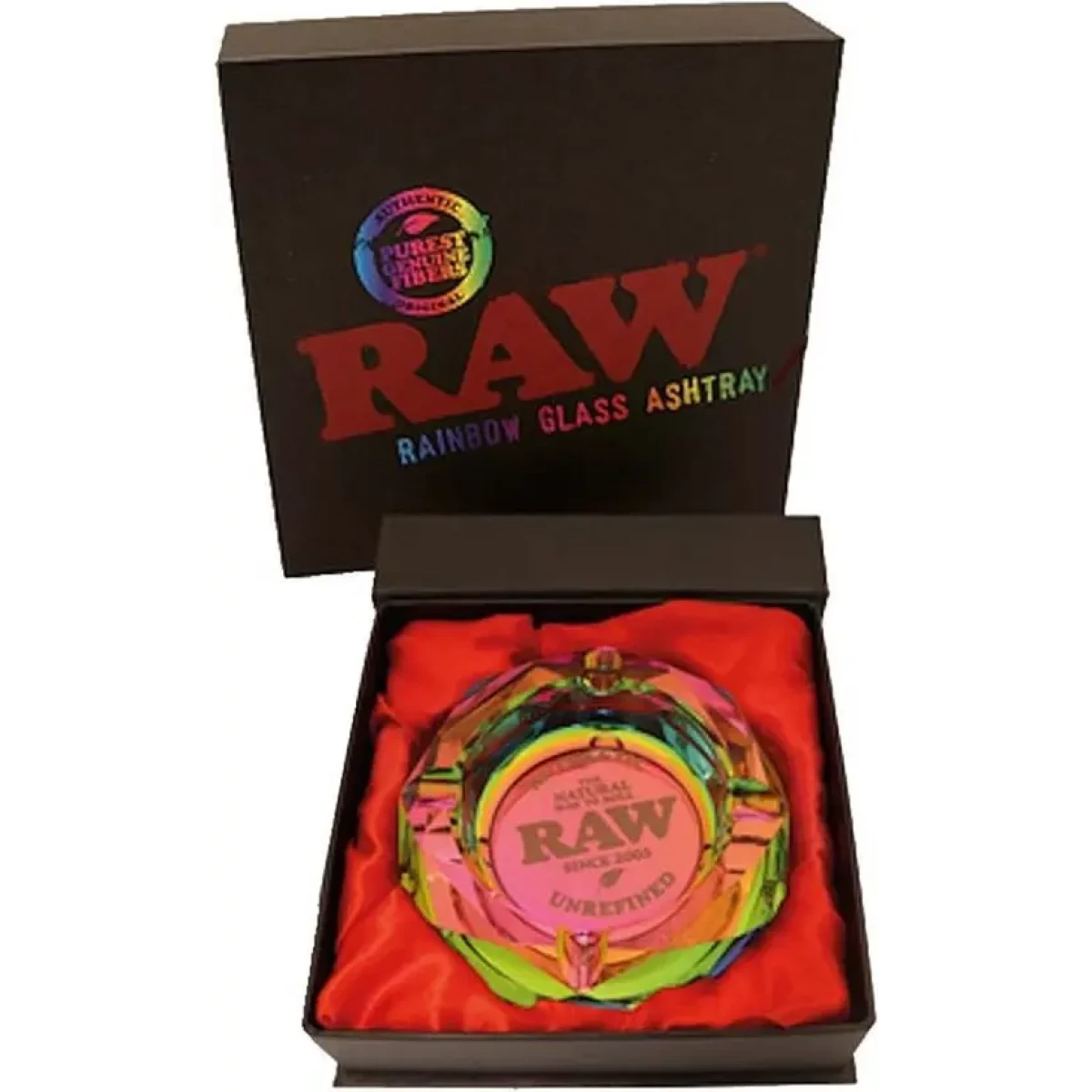 RAW Rainbow Glass Ashtray - Afbeelding 2