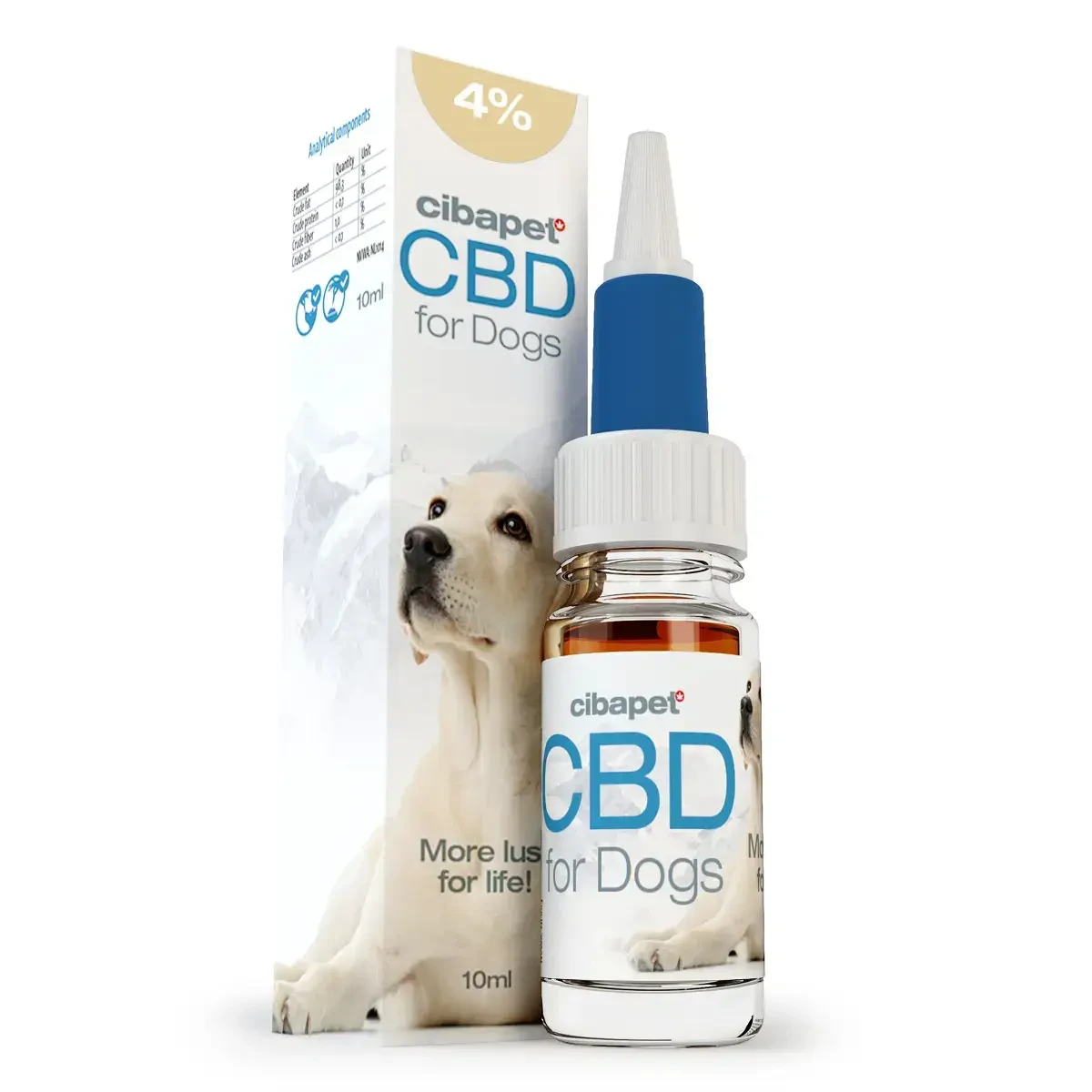 CBD olie voor honden 4% (10ml) - Afbeelding 3