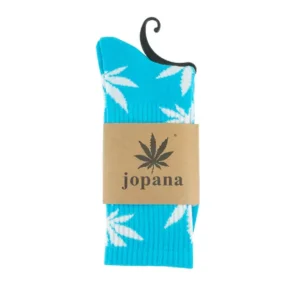 Socks weed Blue White